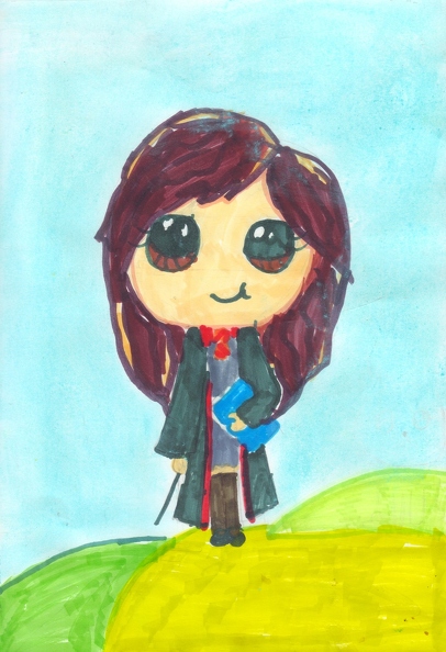 18020. Автор - Гусак Златослава. Вік 7 років. Герміона. Номінація - графіка. Техніка - змішана..jpg