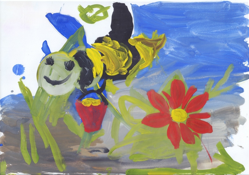 21416. Автор - Ширма Ілона. Вік 3 років. Бджілка. Номінація - живопис. Техніка - гуаш..jpg