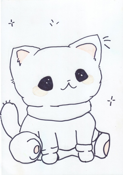 18020. Автор - Войтенкова Софія. Вік 9 років. Кошеня. Номінація - графіка. Техніка - маркери..jpg