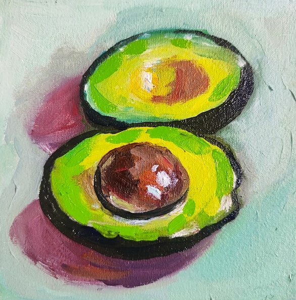 01-821. Автор - Біляєва Катерина. Вік 12 років. Авокадо. Номінація - живопис. Техніка - олійний живопис.jpg