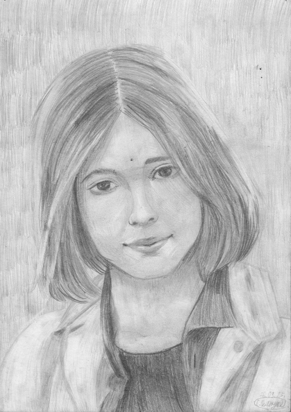 01-821. Автор - Святун Станіслав. Вік 20 років. Дівчина з каре. Номінація - графіка. Техніка - простим олівцем..jpg