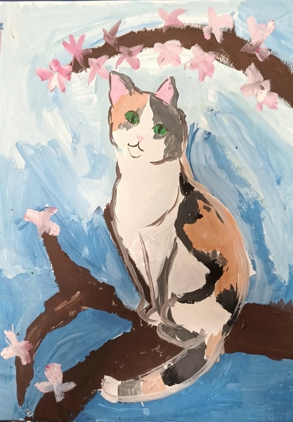 02-4814.Софія Микитюк .Вік 9 років.Кіт.Номінація живопис.Техніка гуаш.jpg