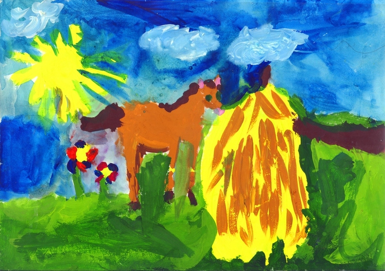 04-21416. Автор - Ревенко Ольга. Вік 6 років. Весна. Номінація - живопис. Техніка - гуаш..jpg