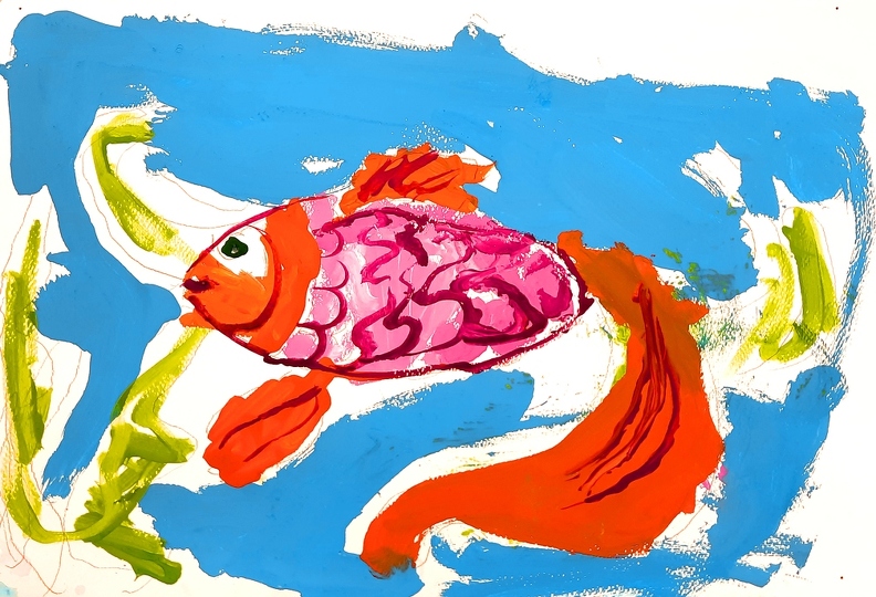 04-21416. Автор - Щерба Світлана. Вік 4 роки.Рибка. Номінація - живопис. Техніка - гуаш.jpg