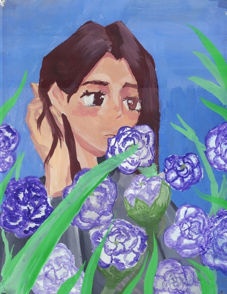 01-821. Автор - Данильченко Софія. Вік 11 років. Сестра. Номінація - живопис. Техніка - гуаш..jpg