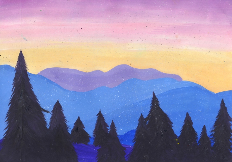 03-18020. Автор - Севастьянова Мія. Вік 8 років. Спокій. Номінація - живопис. Техніка - гуаш..jpg