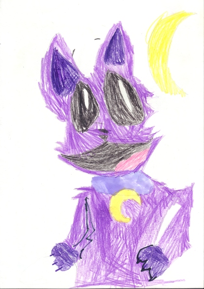 04-21416. Автор - Ромашко Емілія. Вік 9 років. New Cat Nap. Номінація - графіка. Техніка - кольорові олівці..jpg