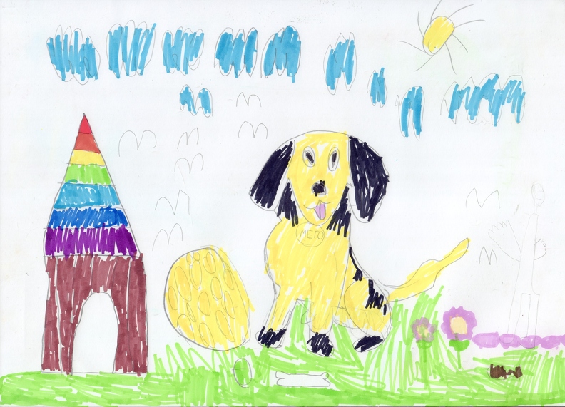 04-21416. Автор - Ширма Ярослав. Вік 6 років. Пес Мего. Номінація - графіка. Техніка - маркери..jpg