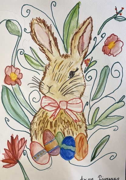 4814.Аріна Рідченко.Вік 7 років.Зая.Номінація графіка.Техніка форма..jpg