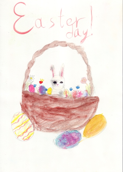 04-21416. Автор - Кисельова Надія. Вік 11 років. Easter day. Номінація - живопис. Техніка - акварель..jpg