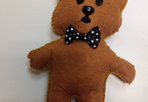 М'яка іграшка з фетру ведмедик