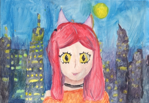 Дівчинка в місті