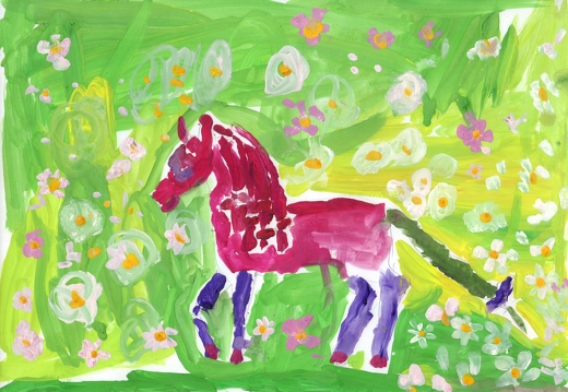 Коник у квітах