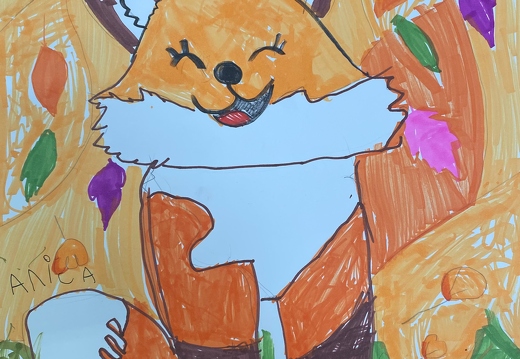 03-4814.Аліса Роздорожна .Вік 5 років.Лисиця.Номінація графіка.Техніка фломастери