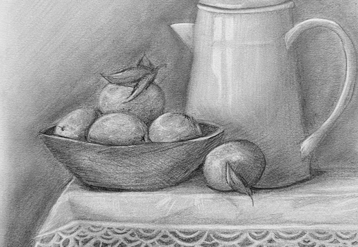 Натюрморт з мандаринами