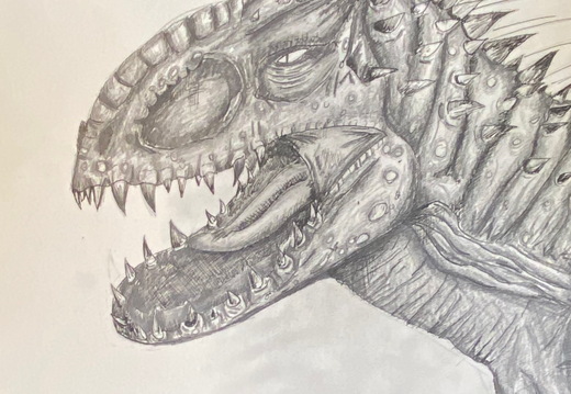 02-4814.Вячеслав Коротенко.Вік 12.Динозавр.Номінація графіка.Техніка змішана