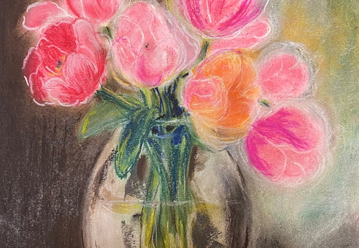 02-4814.Катерина Кучеренко.Вік 34 роки.Квіти.Номінація графіка.Техніка пастель