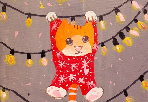 03-18020. Автор - Дяченко Катерина. Вік 7 років. Новорічні веселощі. Номінація - живопис. Техніка - акрил (1)