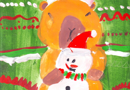  Капібара зі сніговиком