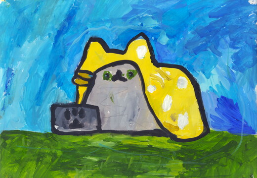 Котик з ноутбуком