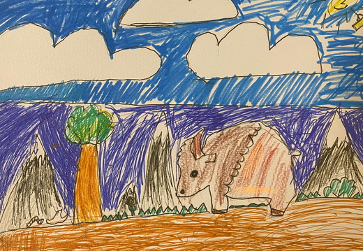 02-4814.Лев Симоненко.Вік 7 років.Зубр.Номінація графіка.Техніка кольорові ручки