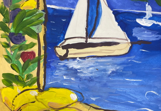 02-4814.Софія Микитюк.Вік 9 років.Море.Номінація живопис.Техніка гуаш