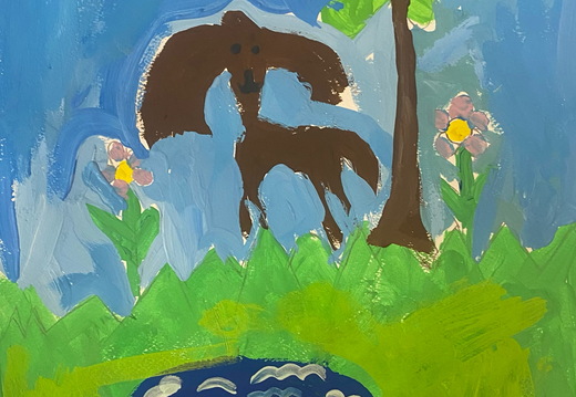 4-4814.Емілія Власенко.Вік 7 років.Пес.Номінація живопис.Техніка гуаш