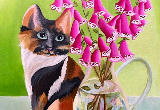 Кіт та букет