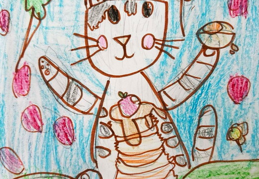 Котик з млинцями